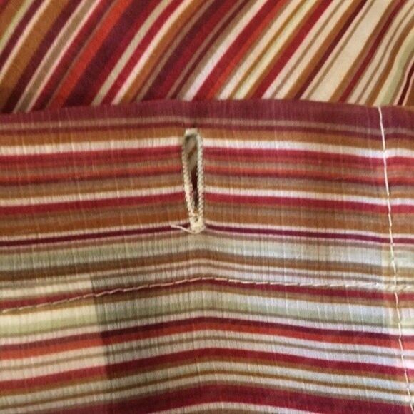 shower curtain one striped print burgundy tan mix colors bathroom ty Pennington - Picture 5 of 16